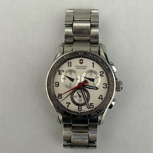Victorinox Swiss Army Silver Chronograph Watch